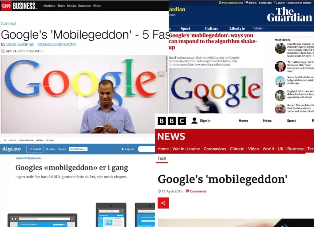 Mobilegeddon oppdatering fra Google