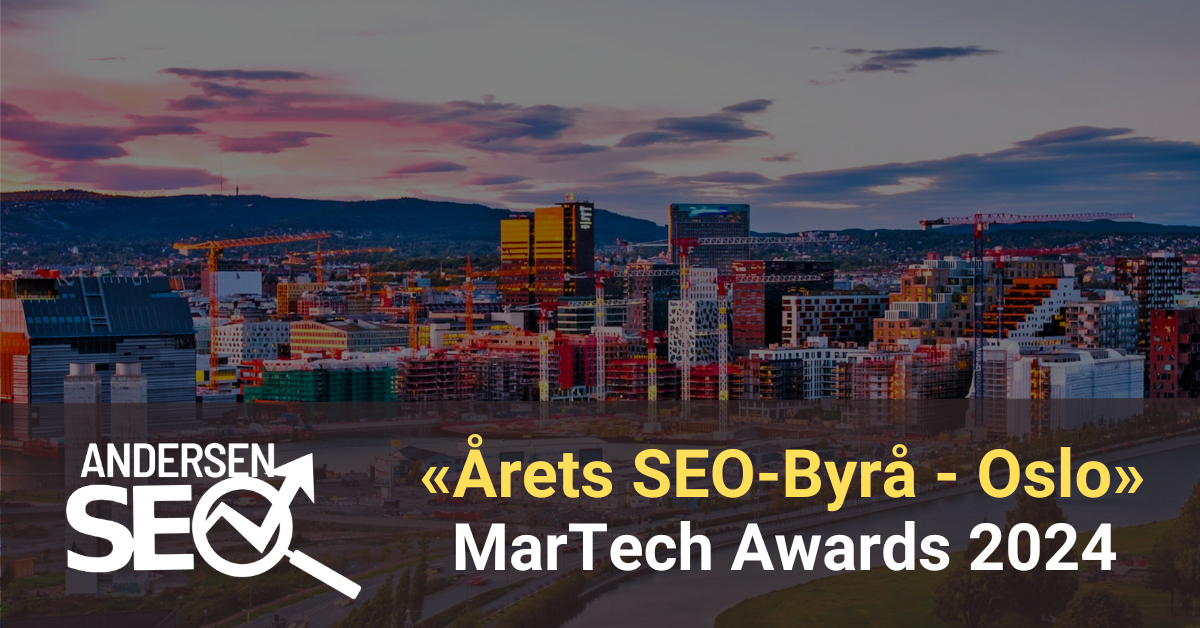 Vi har blitt kåret til Årets SEO Byrå - Oslo i MarTech Awards 2024